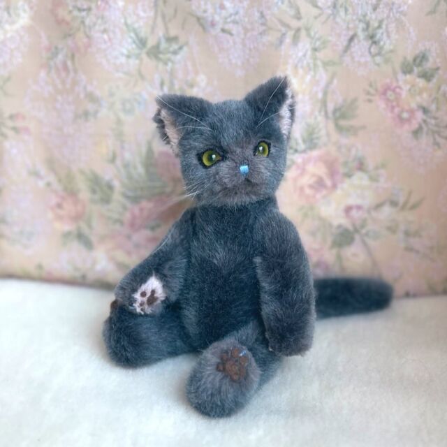 テディキャット　甘えたさんの黒猫ちゃん　テディベア テディキャット - ジェリーベア
